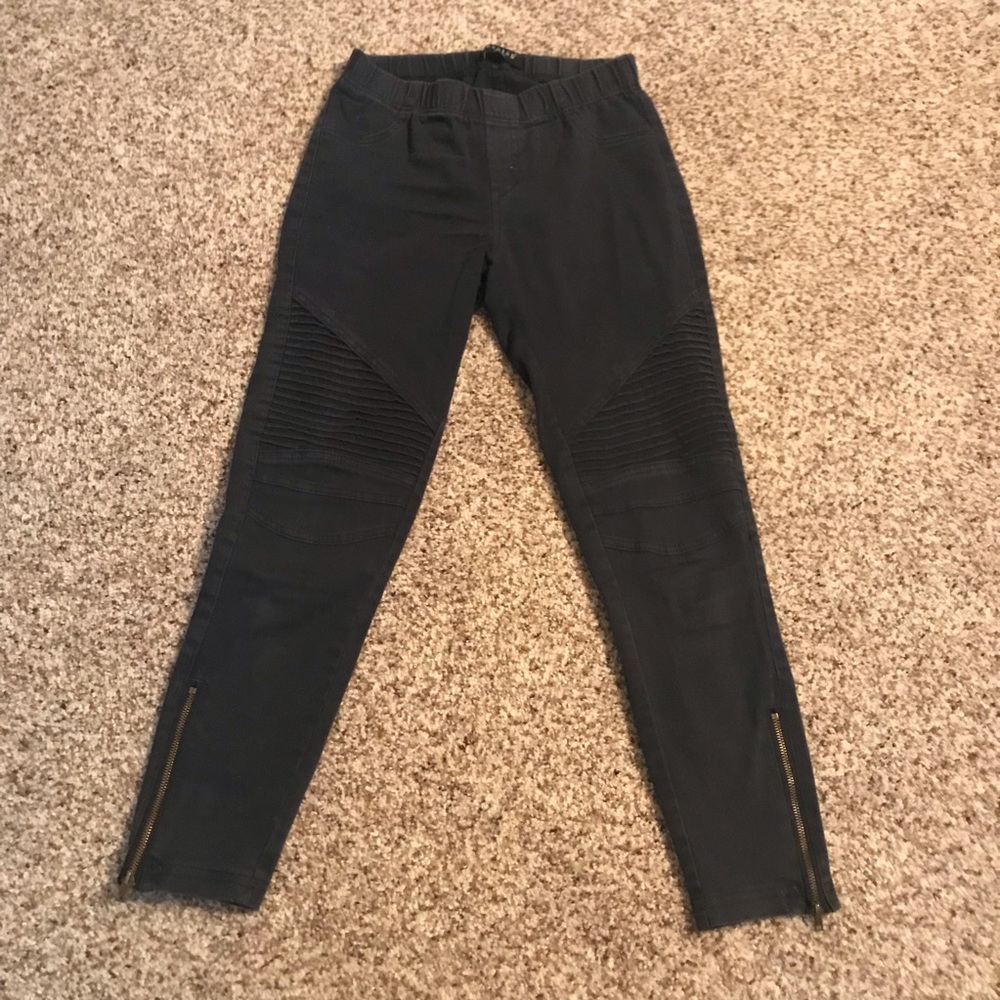 Dark Blue Moto Jeggings